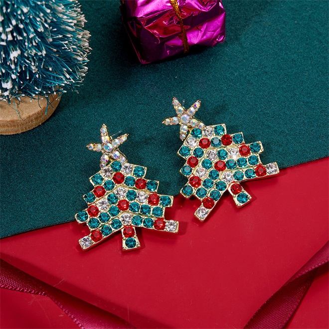 🔥Christmas Pre-sale🎁Sparkling Christmas Tree Earrings - Colorful🎄