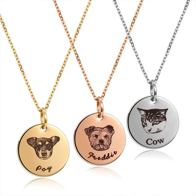 Until We Meet Again - Personalized Pet Memorial Photo Pendant Necklace