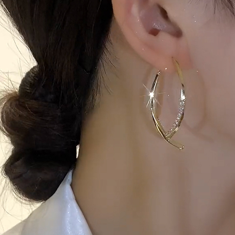 Italian Style Cross Zirconia Earrings