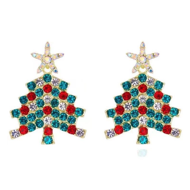 🔥Christmas Pre-sale🎁Sparkling Christmas Tree Earrings - Colorful🎄