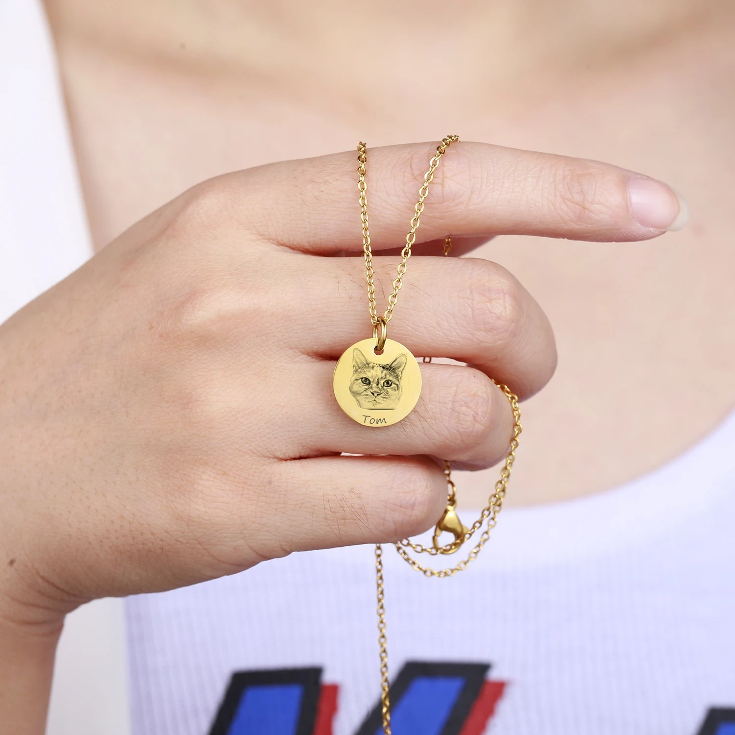 Until We Meet Again - Personalized Pet Memorial Photo Pendant Necklace