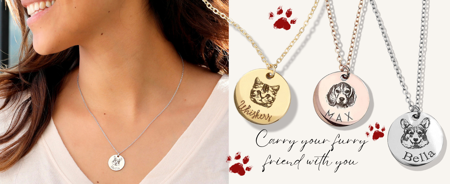 Until We Meet Again - Personalized Pet Memorial Photo Pendant Necklace