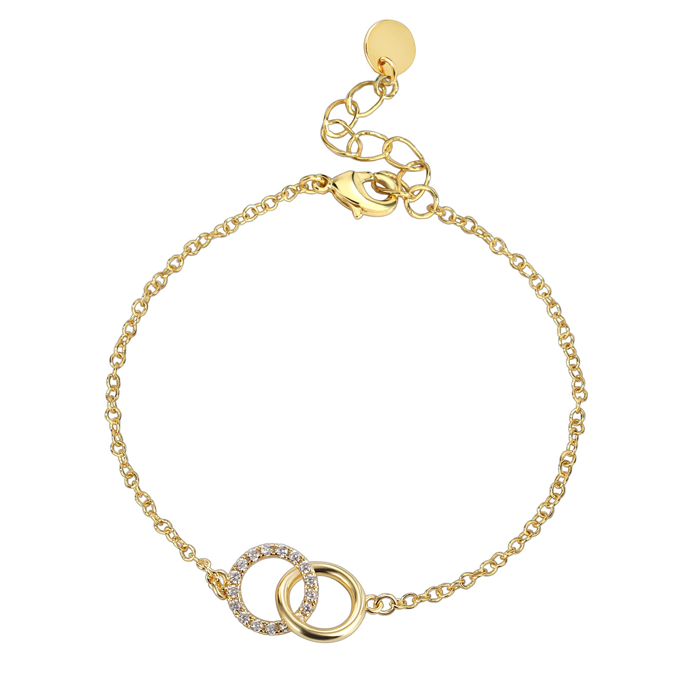 Mother & Daughter Linked Together Interlocking Circle Bracelet