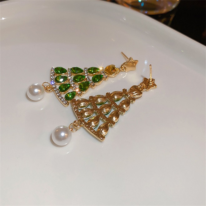 🔥Christmas Pre-sale🎁Sparkling Christmas Tree Pearl Earrings🎄