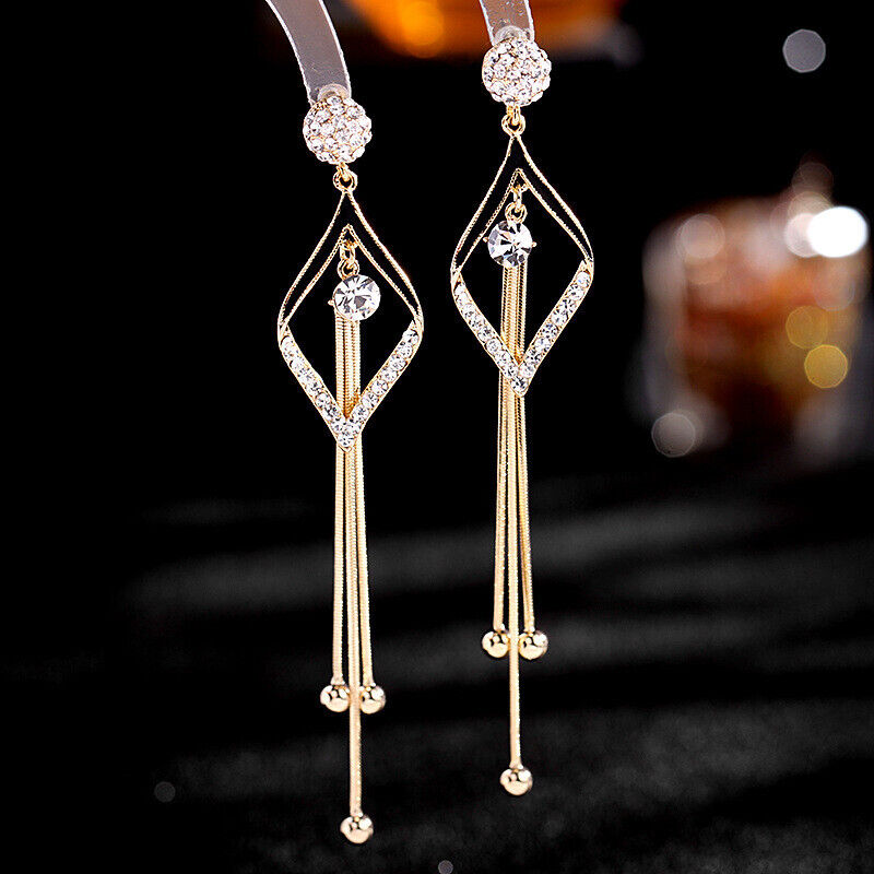 BLACK FRIDAY SALE 60% OFF❄Gold Diamond Tassel Earrings