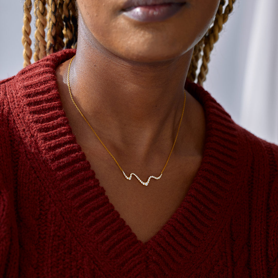 🎄Christmas Pre-sale🎁For Daughter I Will Be There For You Wave Necklace