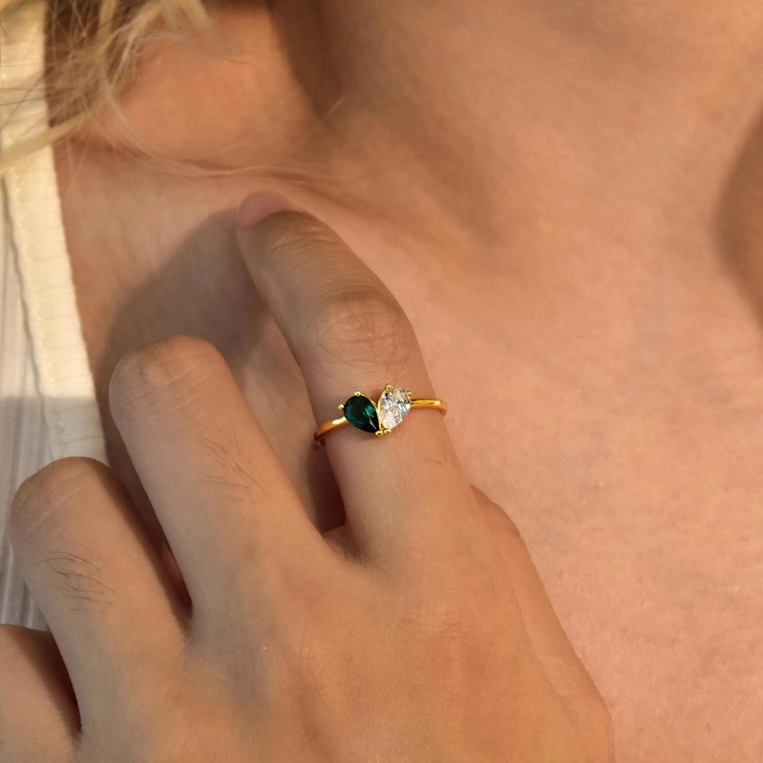 For Love - Custom Heart Birthstone Ring