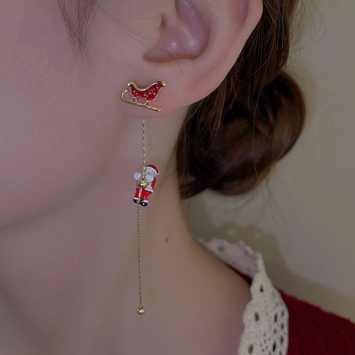 🎄Christmas Pre-sale🎁Christmas Santa Claus Tassel Earrings