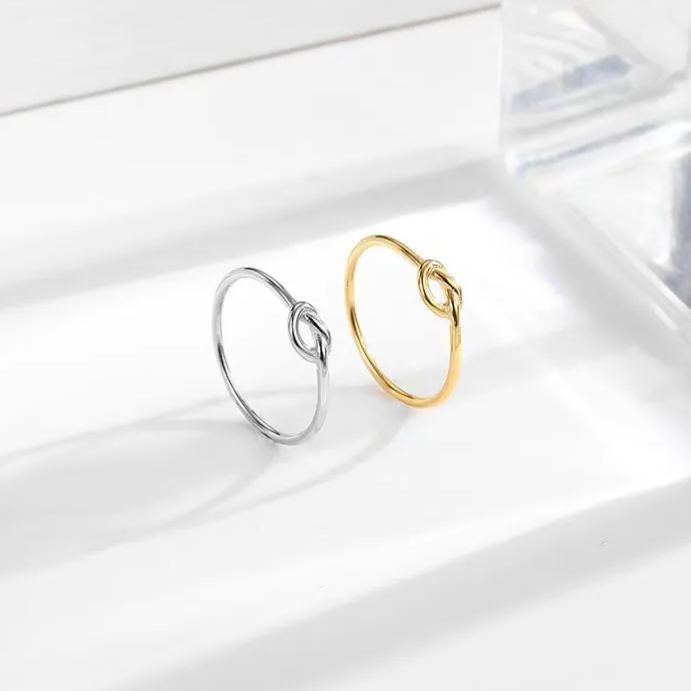 Mother & Daughter Always Connected Infinity Knot Ring