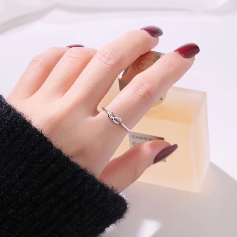 Mother & Daughter Always Connected Infinity Knot Ring