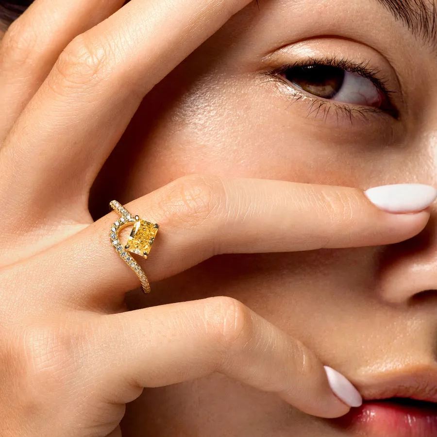 💐Mother's Day Pre-sale💝925 STERLING SILVER PAVÉ VAGUES RING