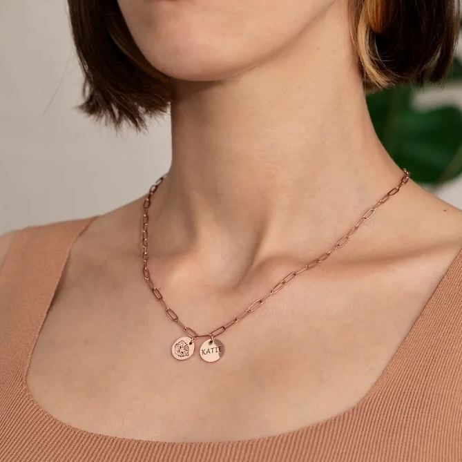 Custom Pet Engraved Photo&Name Necklace