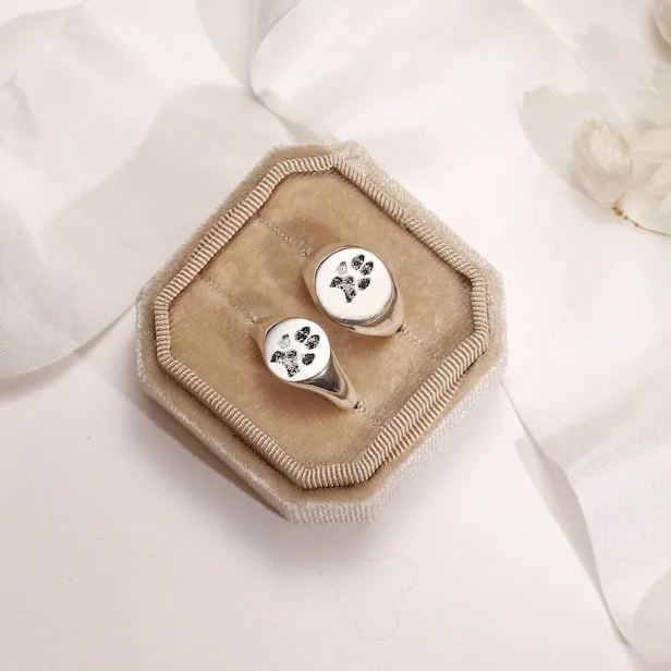 "Angel's Companion"-My Four Legged Angel Is Always Near By Paw Ring