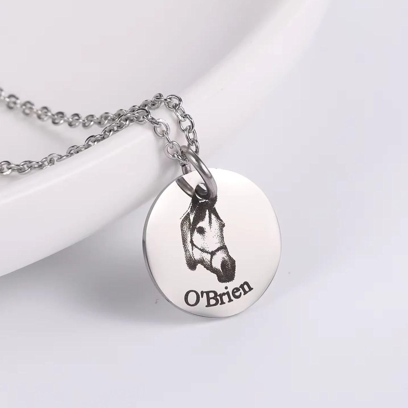 Until We Meet Again - Personalized Pet Memorial Photo Pendant Necklace