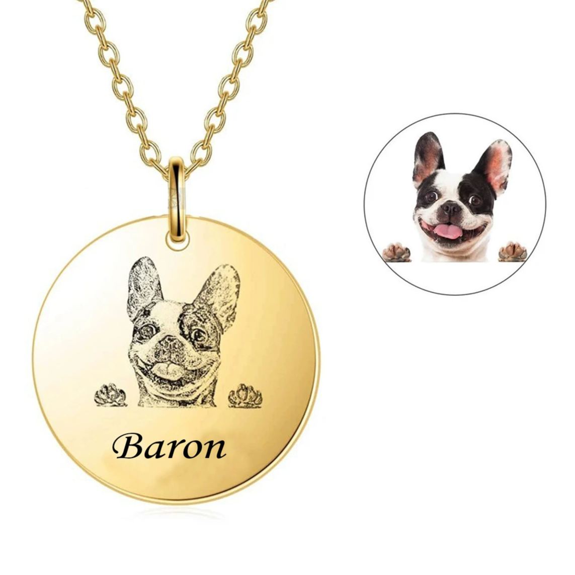 Until We Meet Again - Personalized Pet Memorial Photo Pendant Necklace