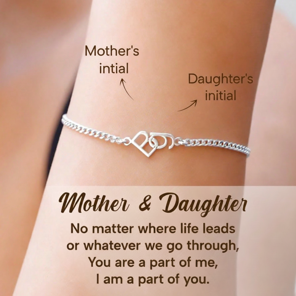 Custom Two Initial Interlocking Bracelet