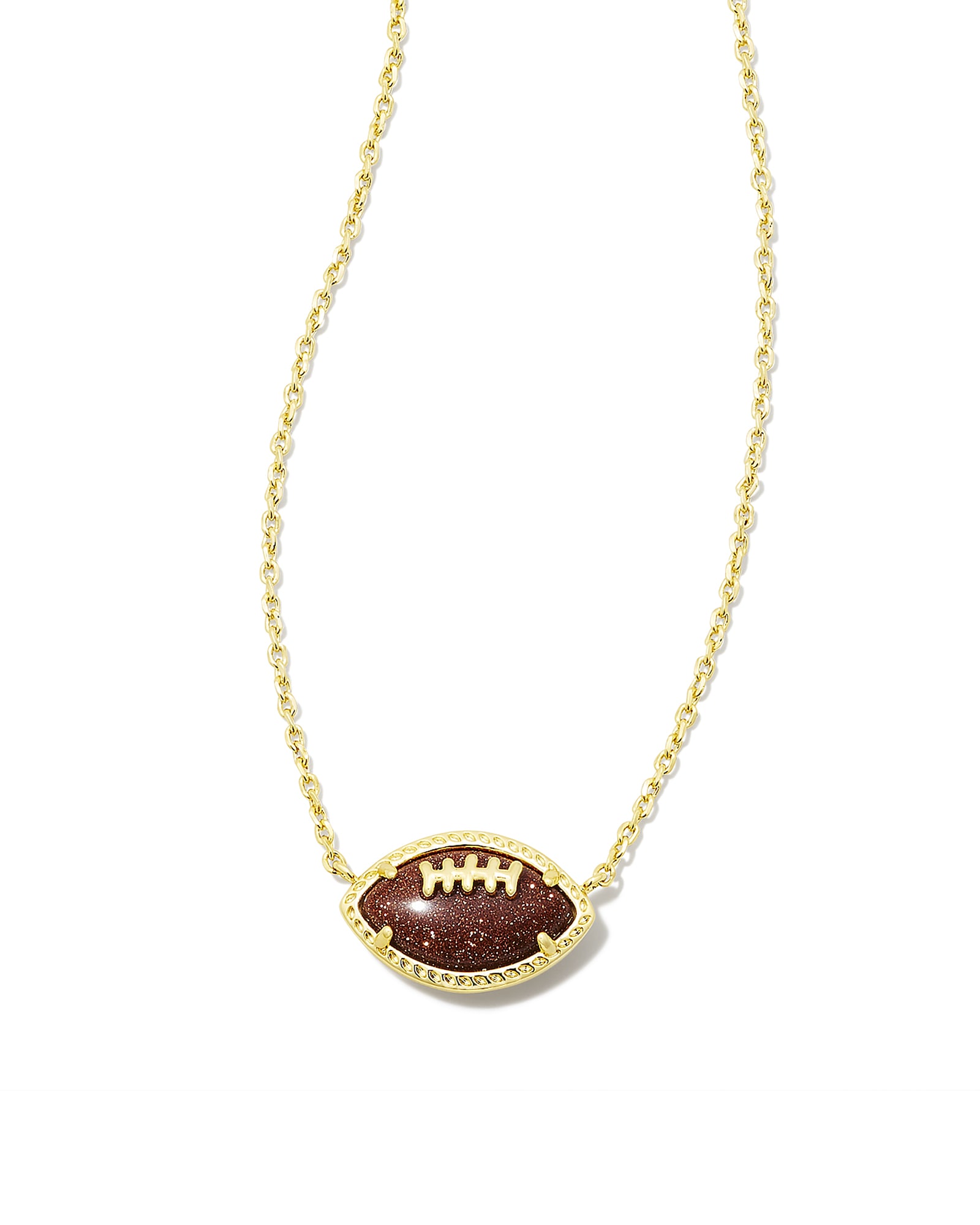 Football Gold Short Pendant Necklace