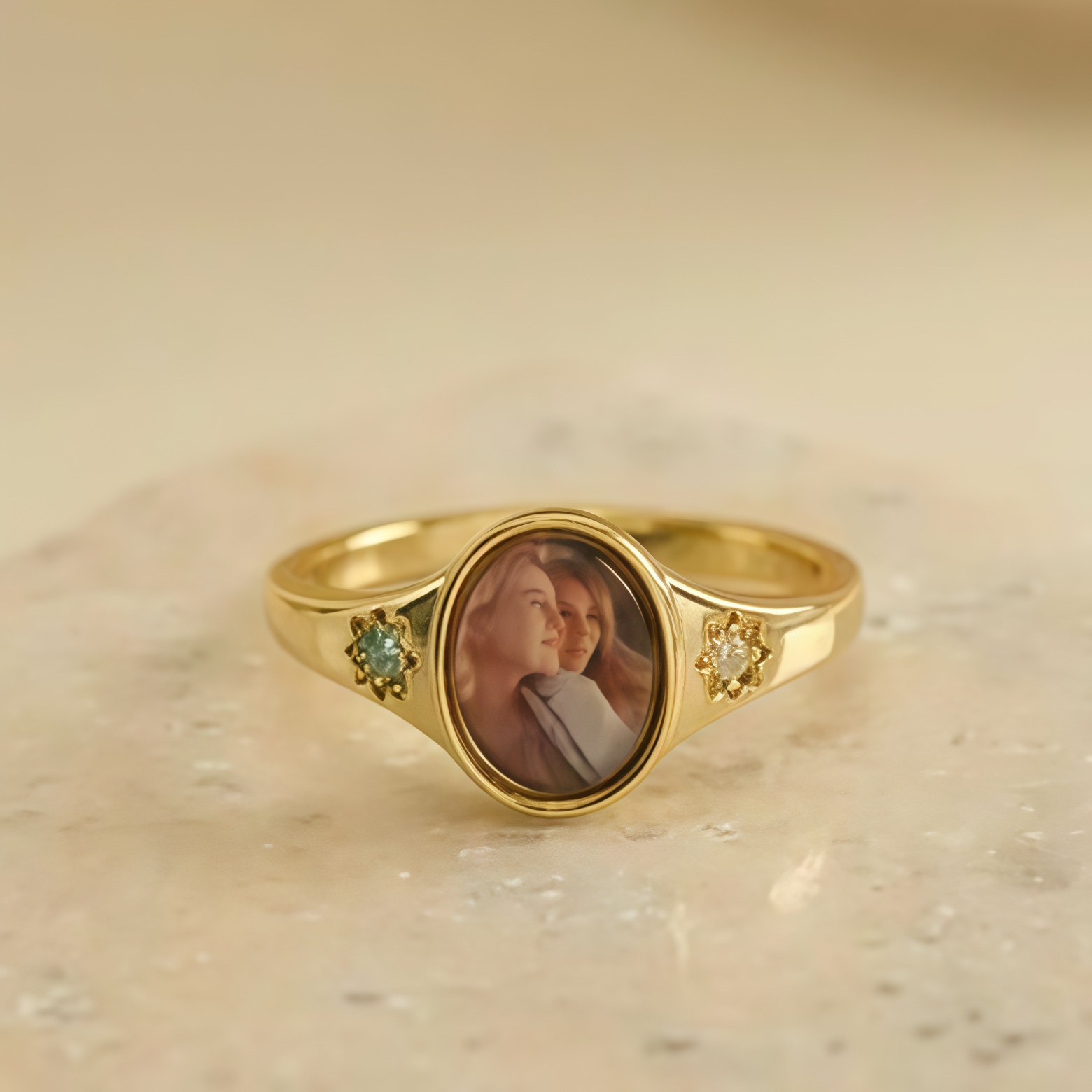 [Copy]For Love-Photo Birthstone Custom Ring