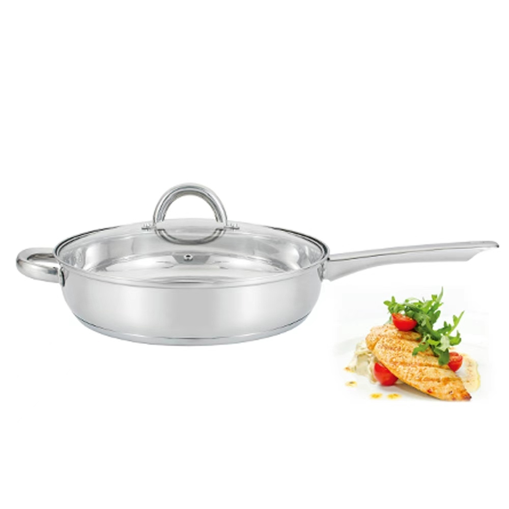2-Piece 28cm Stainless Steel Pot/Saucepan with Glass Lid