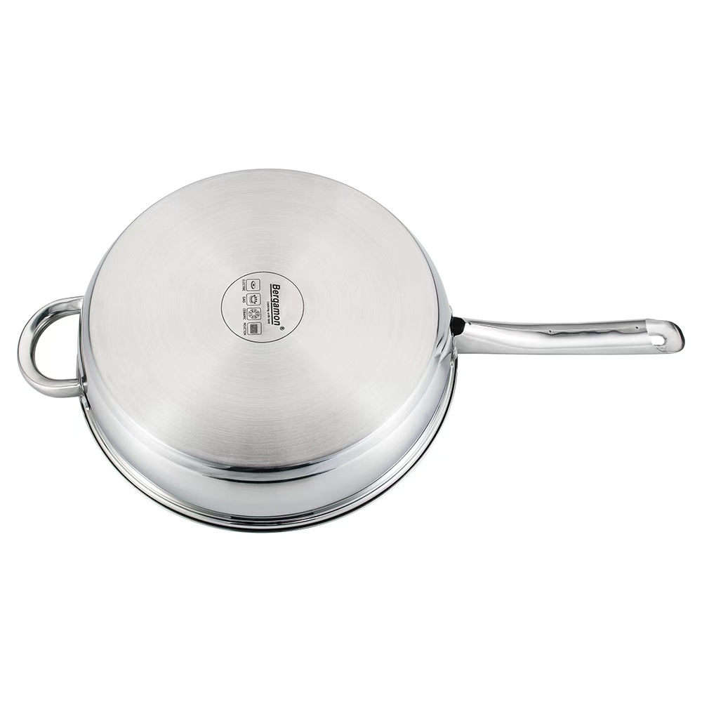 2-Piece 28cm Stainless Steel Pot/Saucepan with Glass Lid