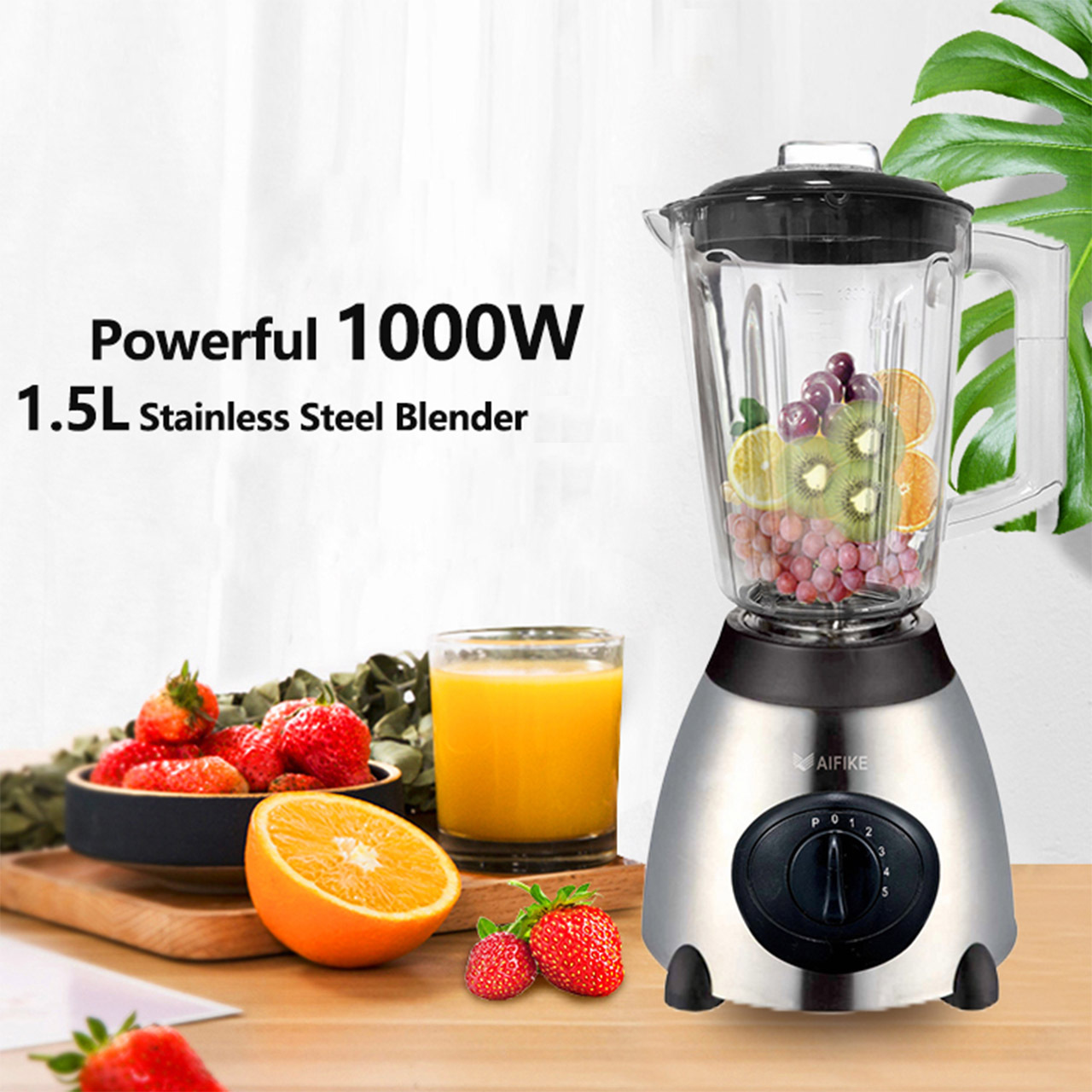 All-in-One Stainless Steel Blender & Grinder 1.5 L