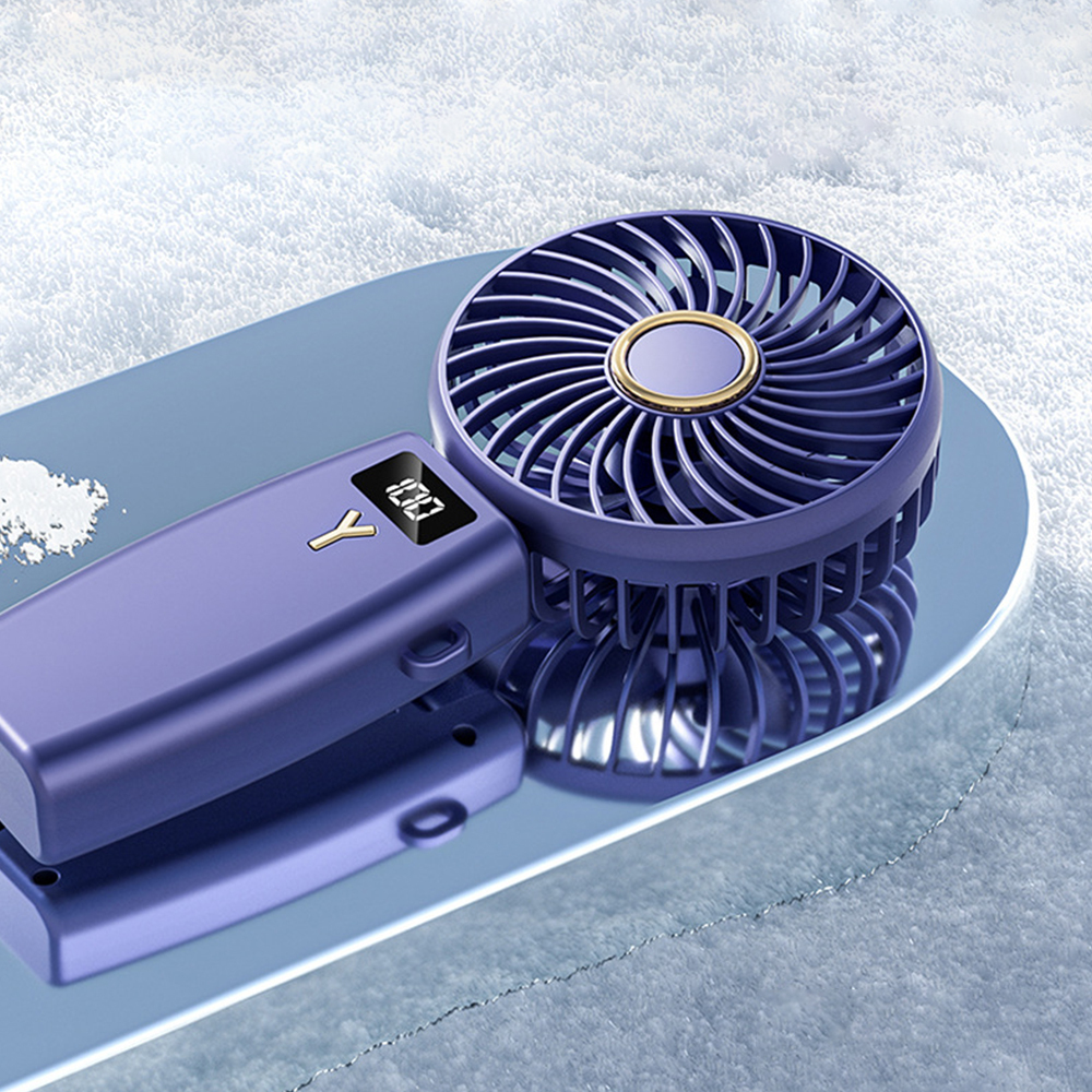 Portable Handheld Fan with phone stand & LED Display