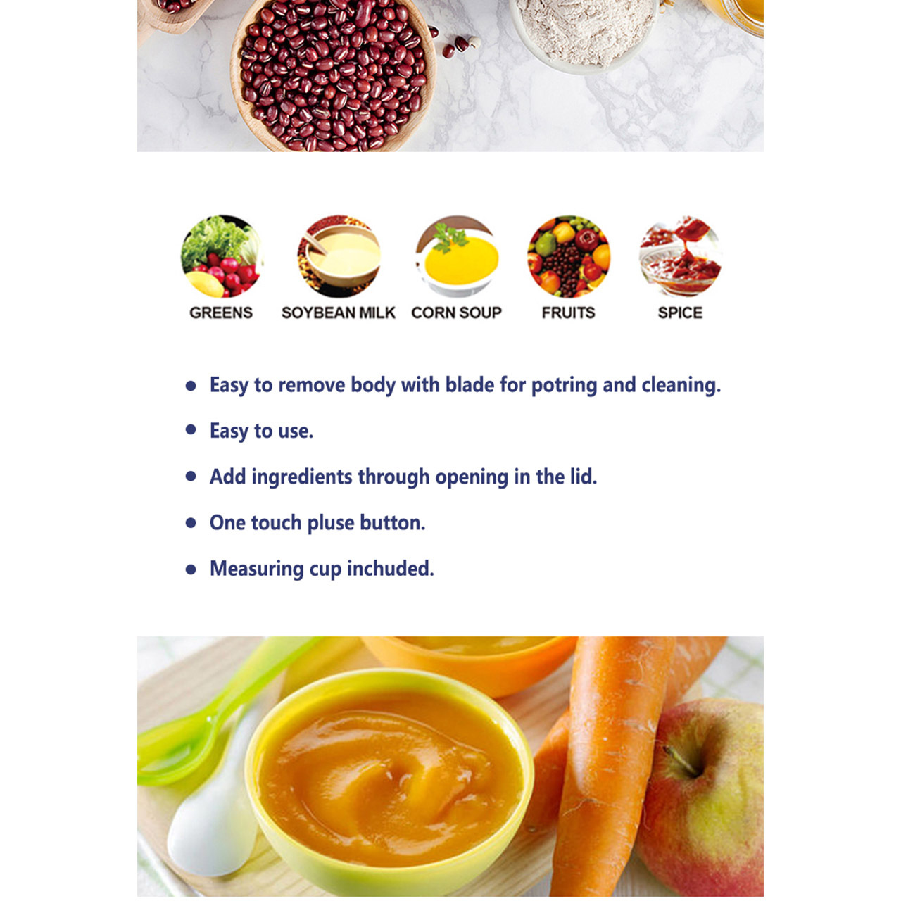 All-in-One Stainless Steel Blender & Grinder 1.5 L