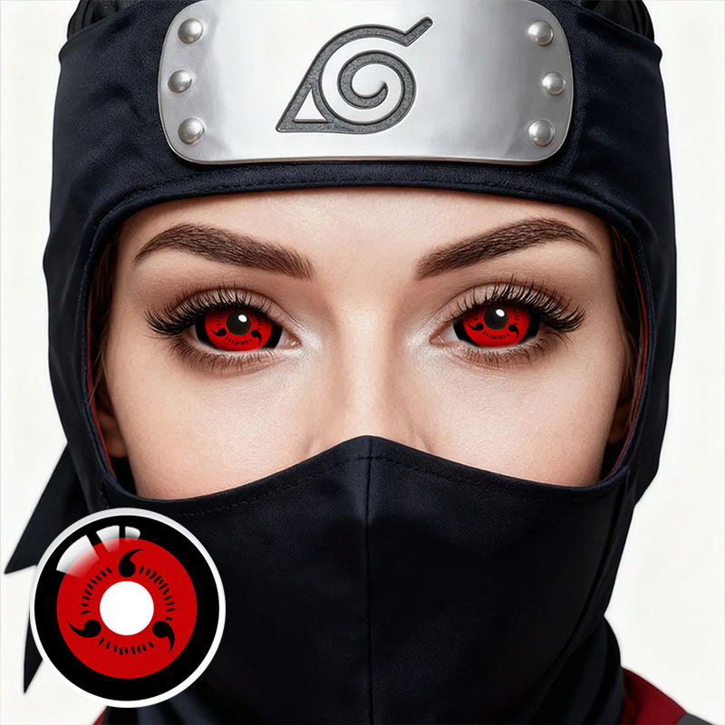 Sharingan Red Sclera 17mm Costume 6 Month Contact Lenses | 2 Pcs