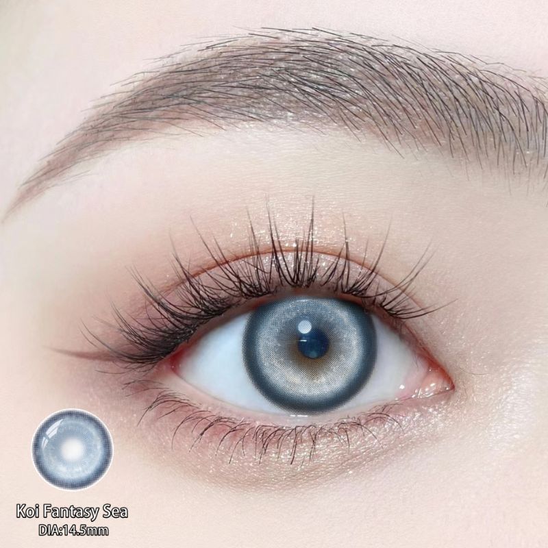 Koi Fantasy Sea Blue Prescription Yearly Contact Lenses