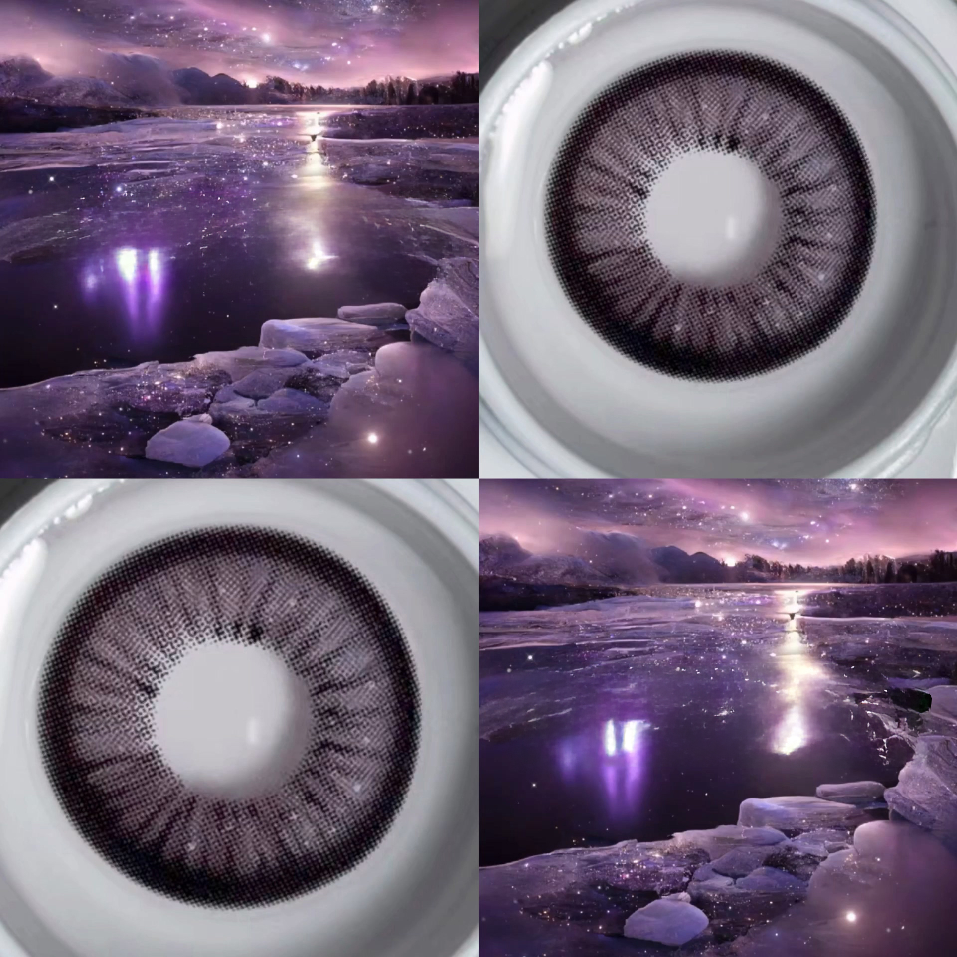 Vintage Purple Yearly Contact Lenses