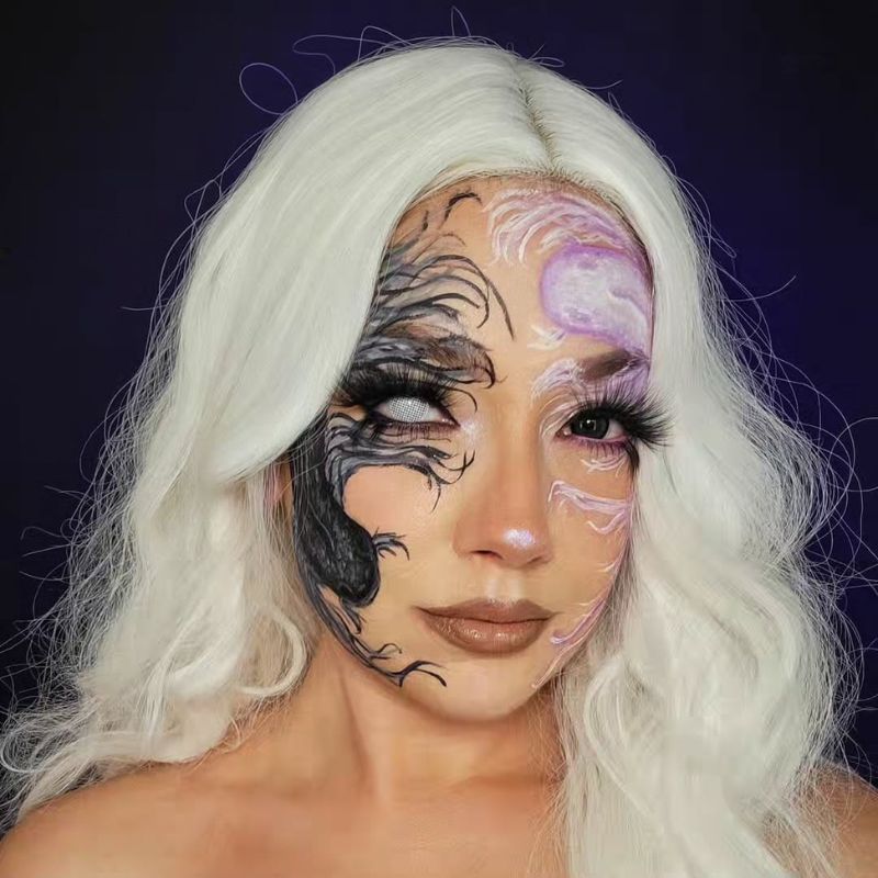 Snowfall Black Yearly Contact Lenses