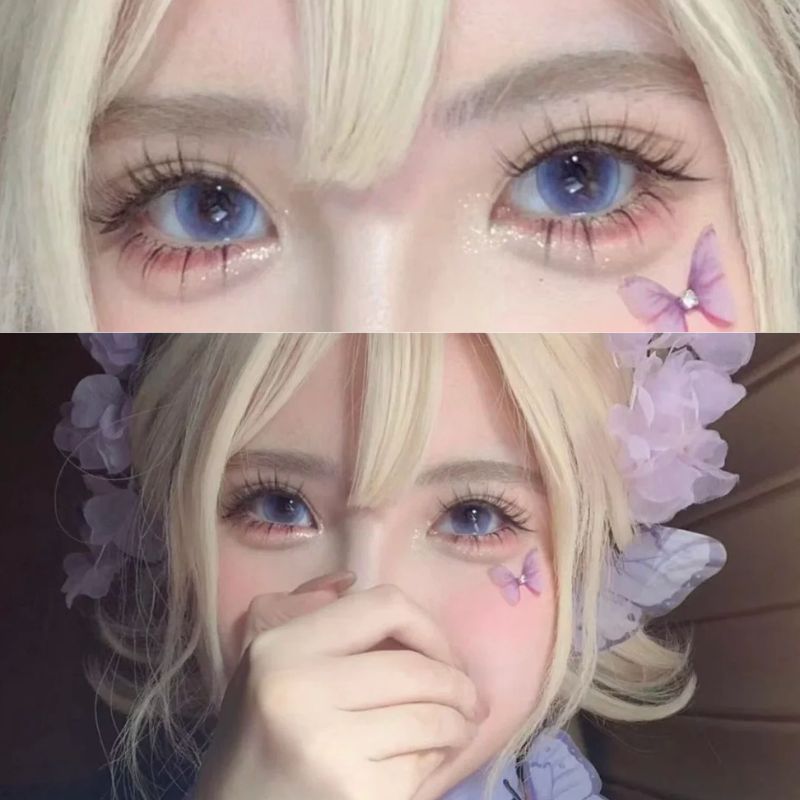 Water Lily Purple Yearly Contact Lenses