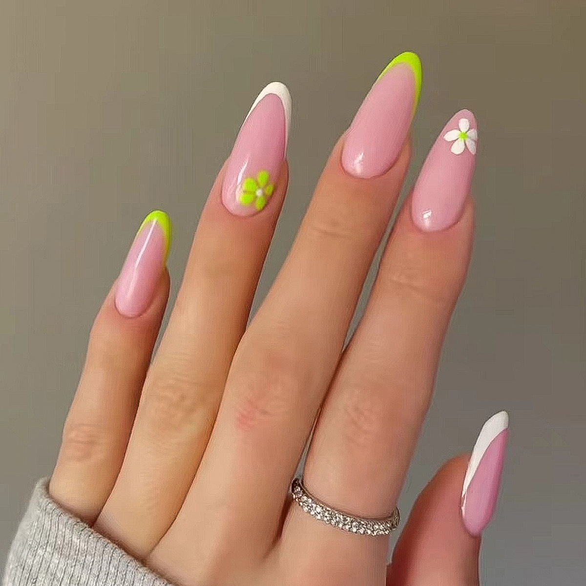 Pastel Garden Multicolor Nails