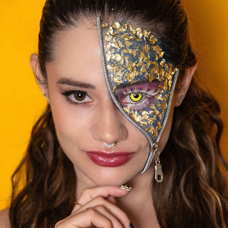 [US Warehouse] Twilight Yellow Costume Yearly Contact Lenses