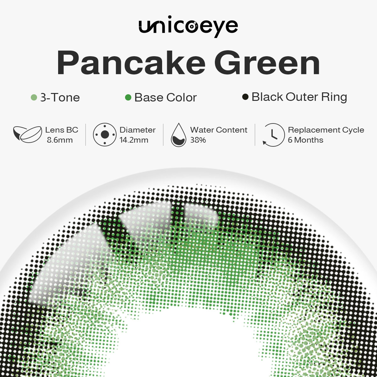 Pancake Green 6 Months Contact Lenses