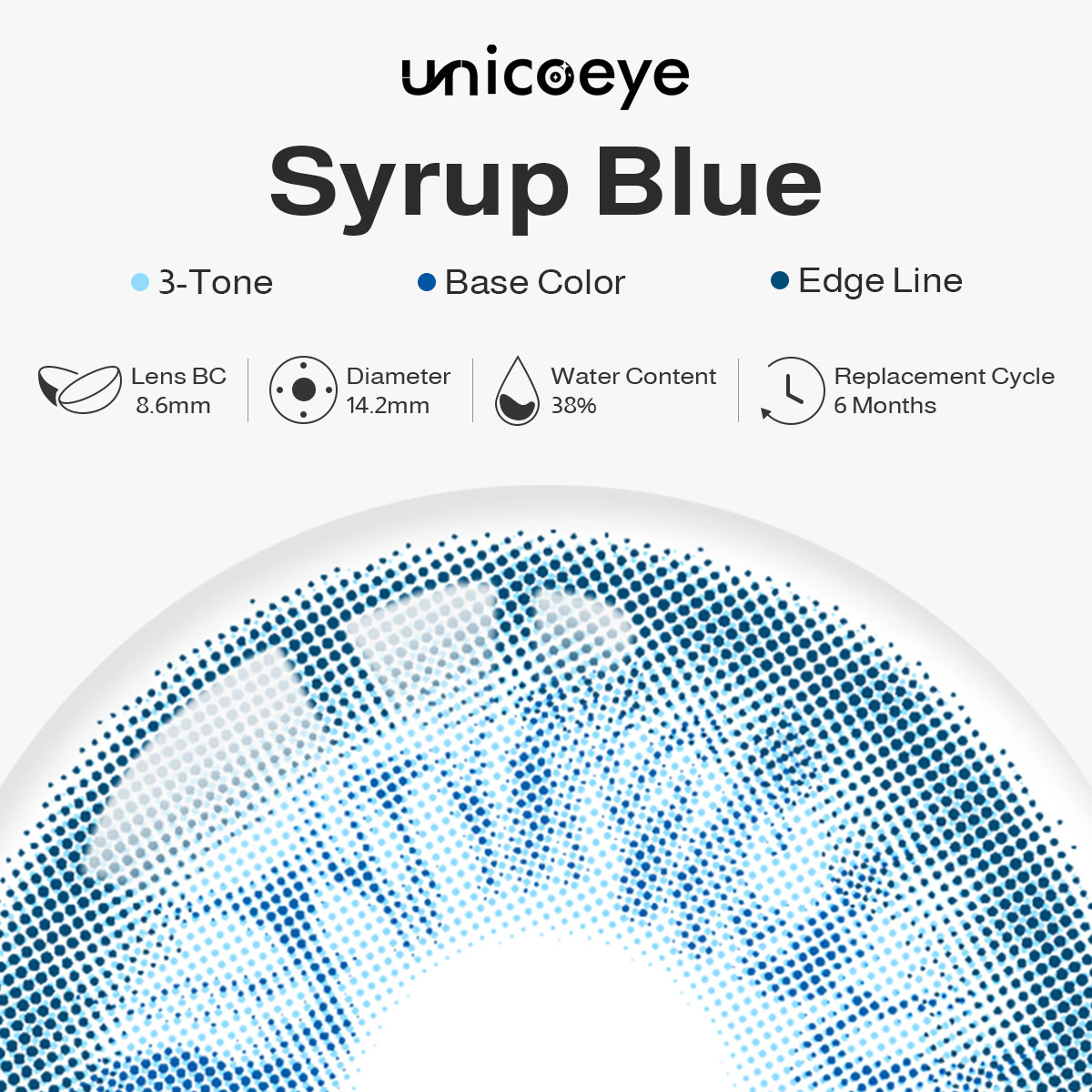 Syrup Blue 6 Months Contact Lenses