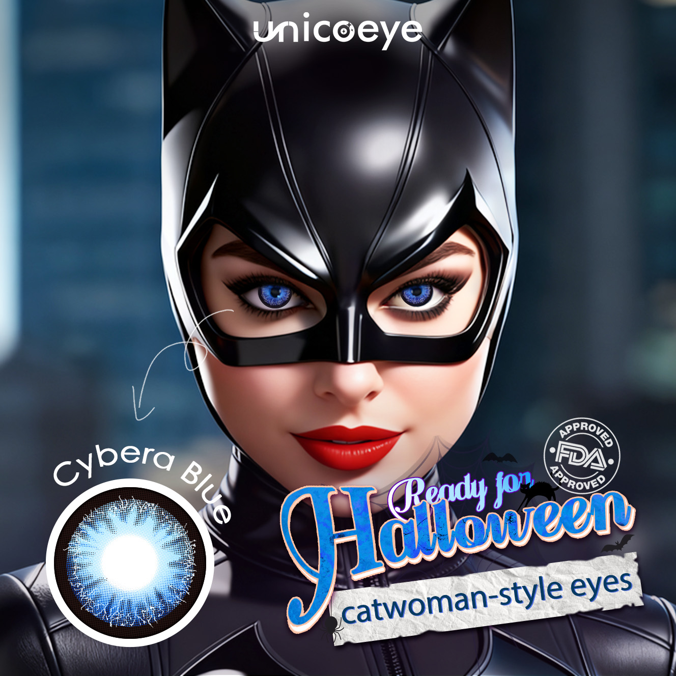 Cybera Blue 6 Months Contact Lenses (Catwoman)