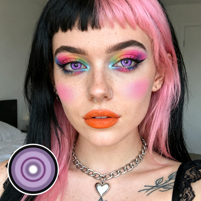 Swirl Purple Costume Contact Lenses