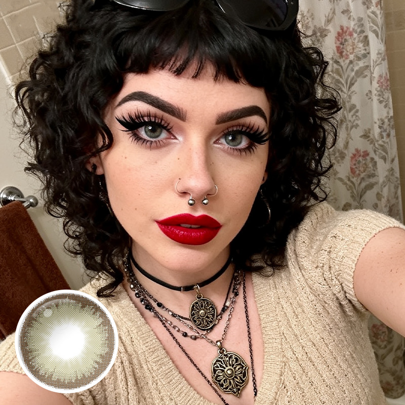 Diamonds Grey Green Contact Lenses