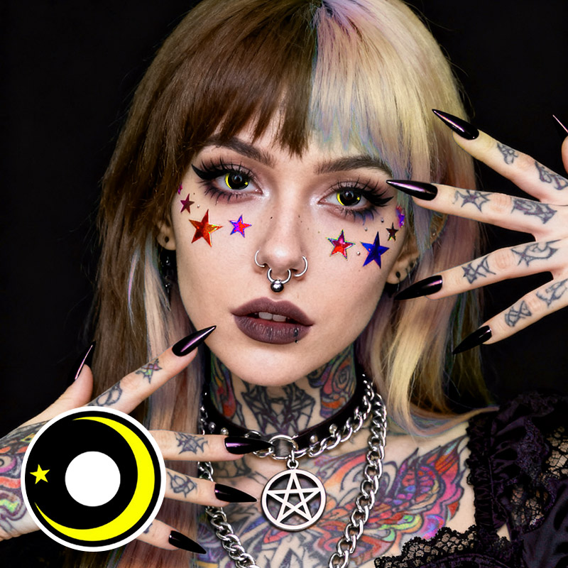 Moon Star-yellow Costume Contact Lenses