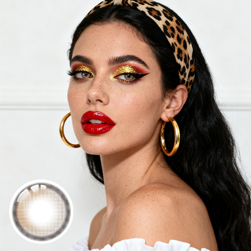 Lemon Brown Prescription Yearly Contact Lenses