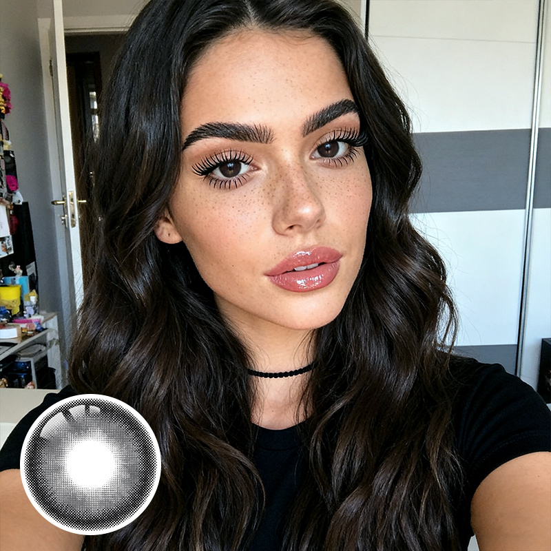 Hazy Grey Prescription Yearly Contact Lenses