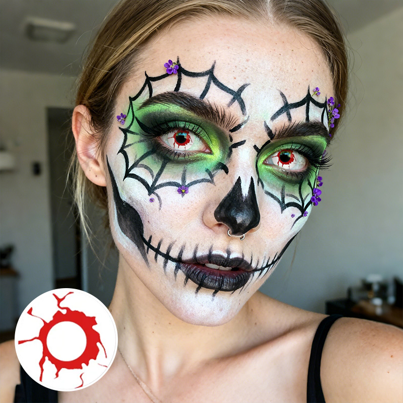 Bleeding Red Costume Contact Lenses