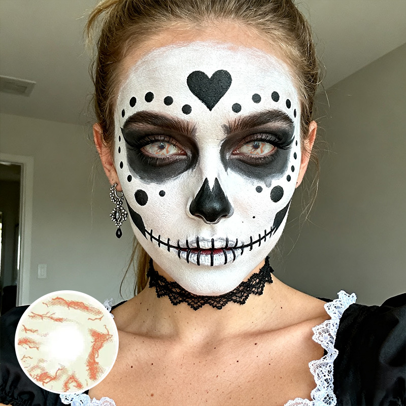 Bloodshot Yellow Costume Contact Lenses