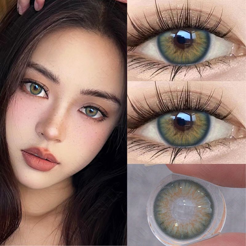 [Pre-Sale] Hybrid Kitten Green Prescription Yearly Contact Lenses