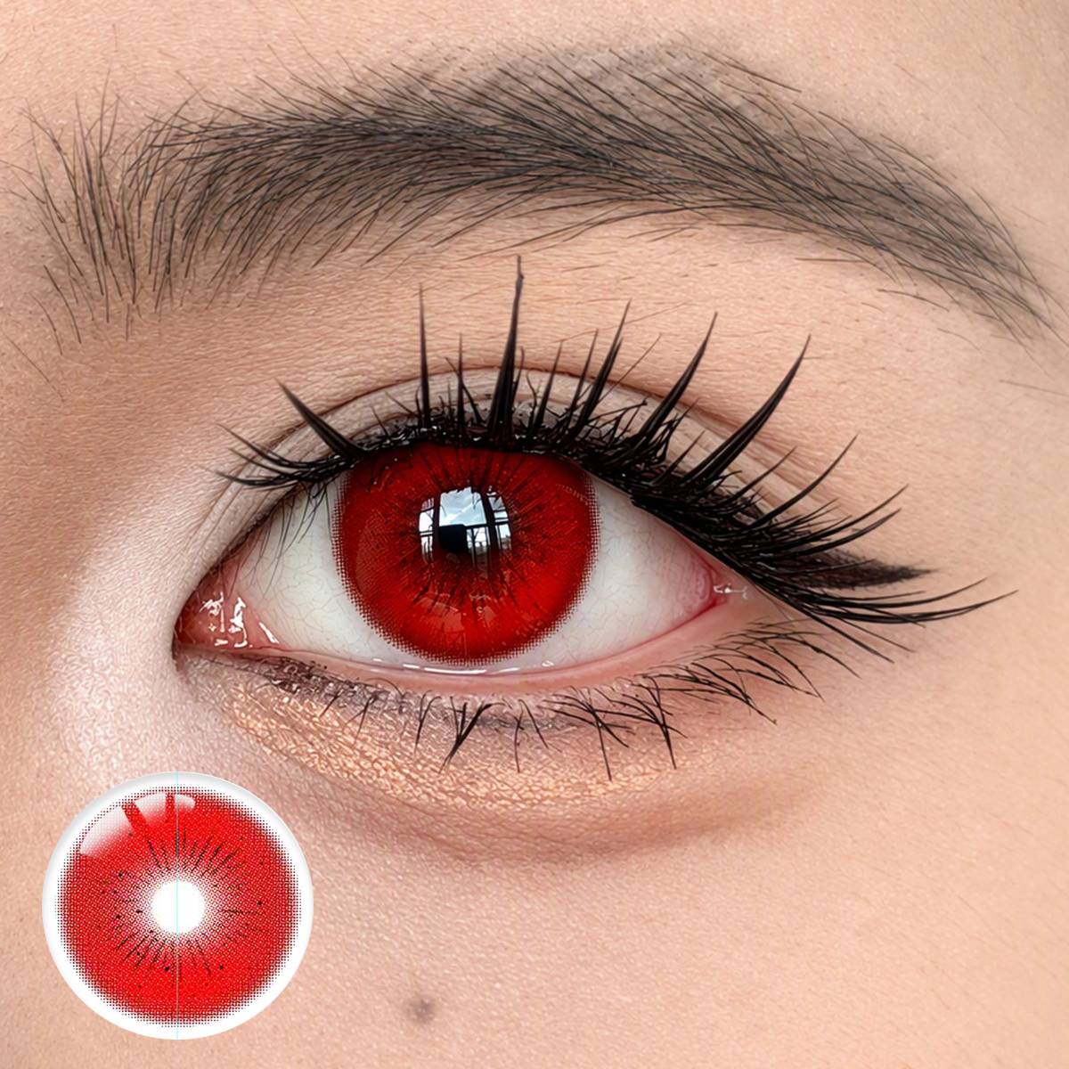 Inkwisp Red Yearly Contact Lenses | 2 Pcs