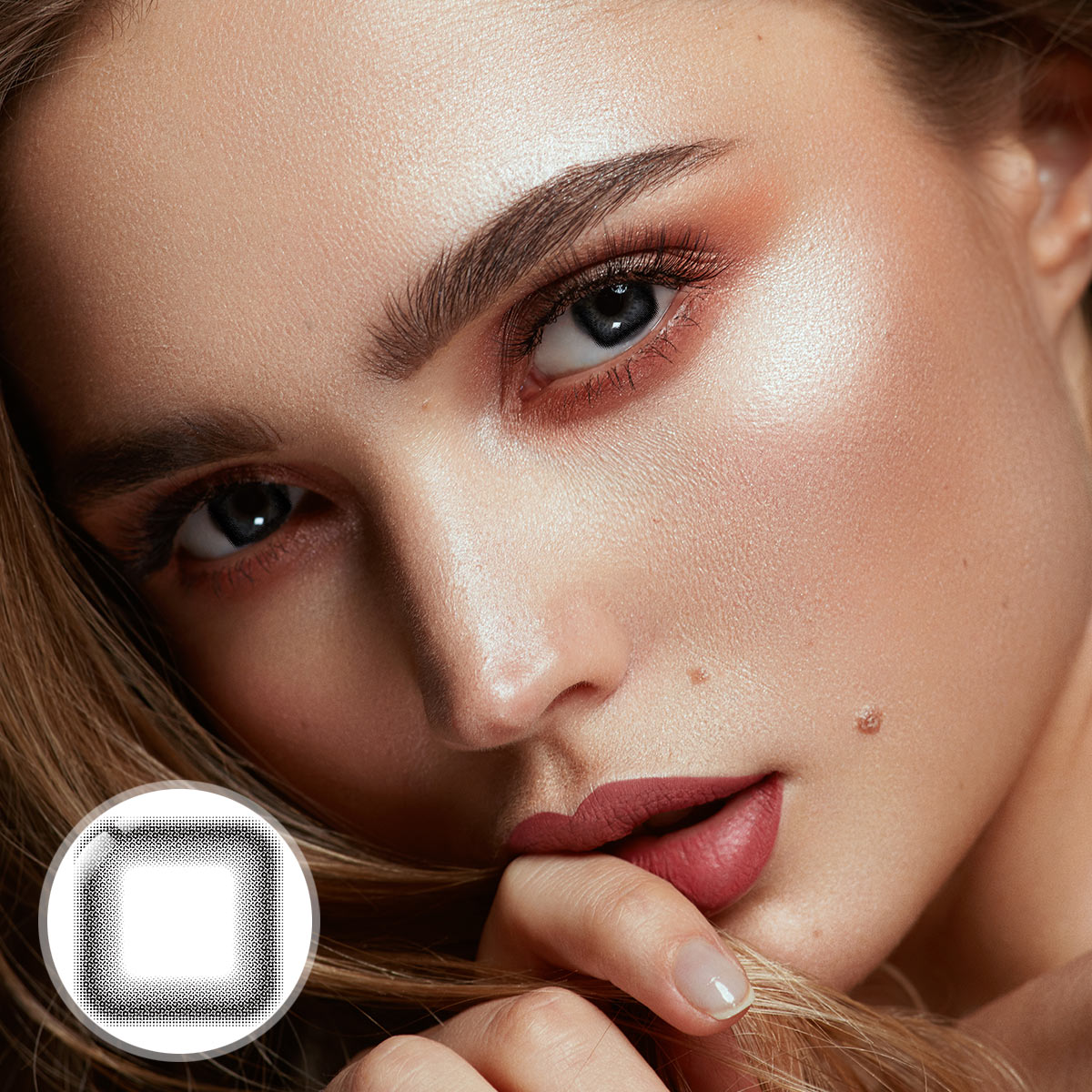 Ice Cube Black Yearly Contact Lenses