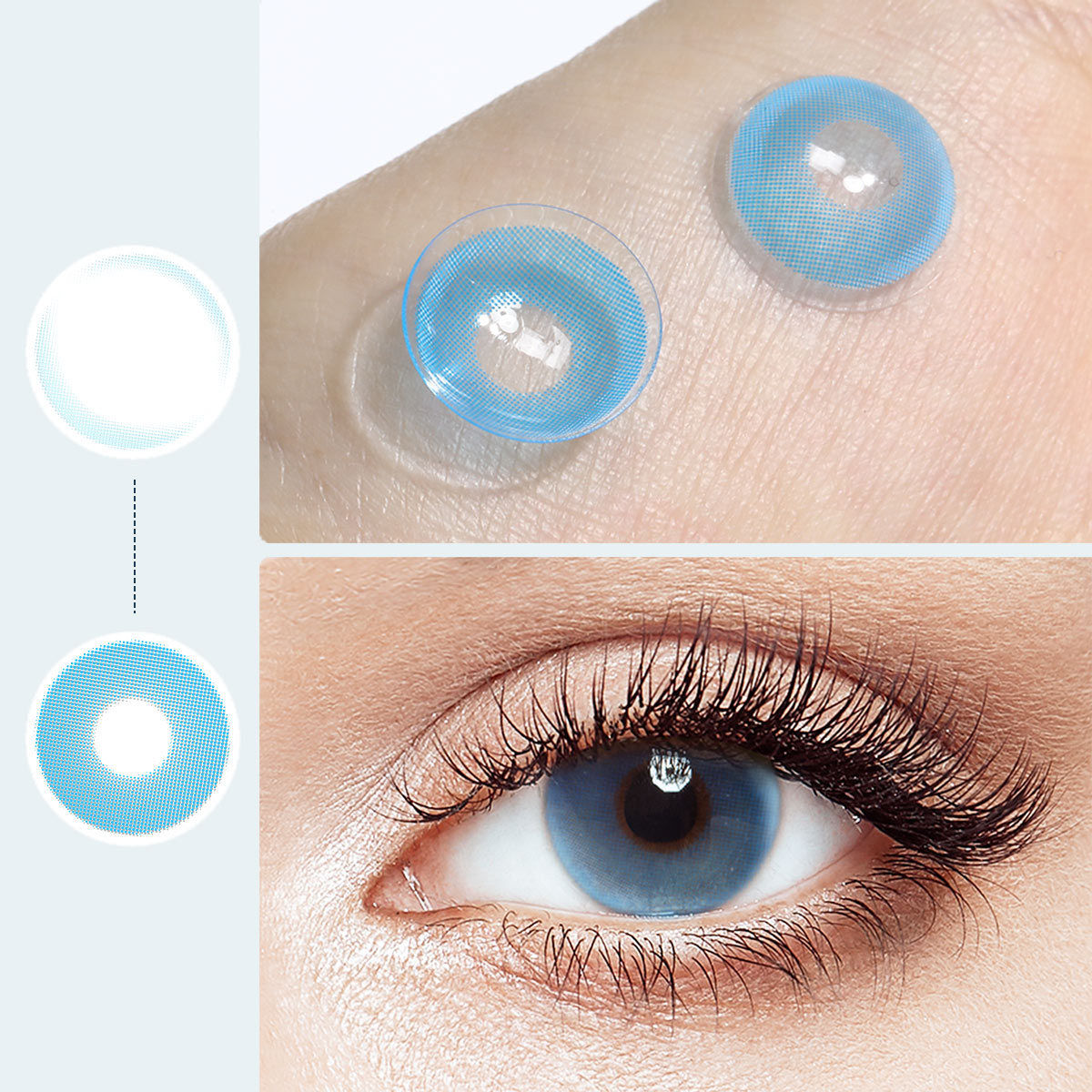 HD Crystal Blue 6 Months Contact Lenses
