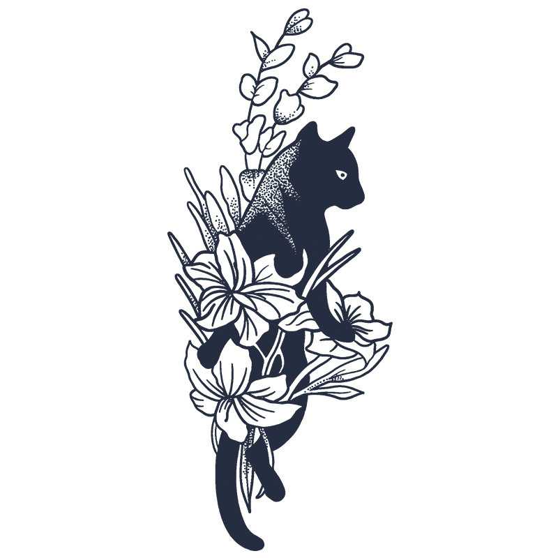 Indigo Kitty Tattoos