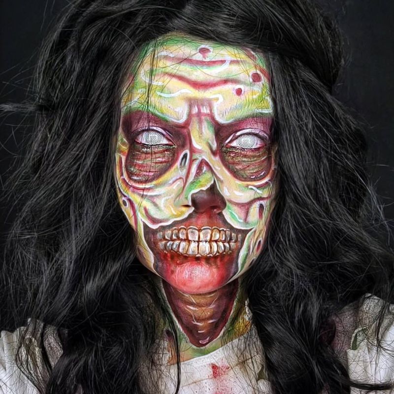 Mesh White Costume Yearly Contact Lenses